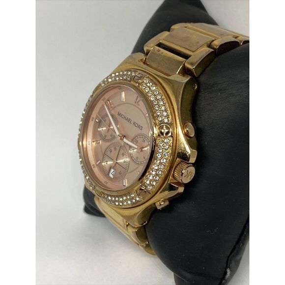 Michael Kors MK5450 Women's Stainless Steel Analog Gold Dial Genuine Watch MP701 - Picture 4 of 12